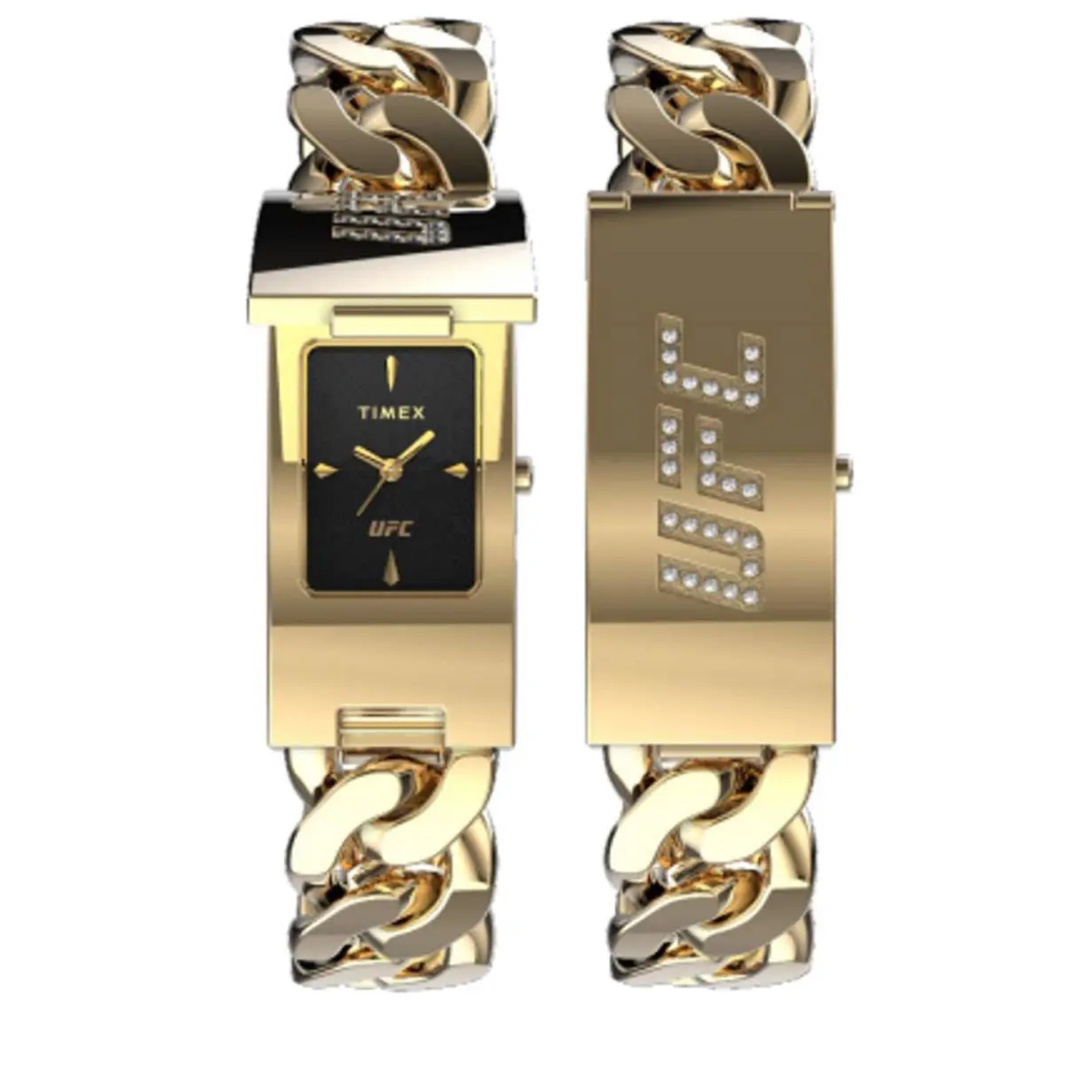 Timex Ufc Street Black / Stainless Steel Black Dial Wristwatch TW2V55500