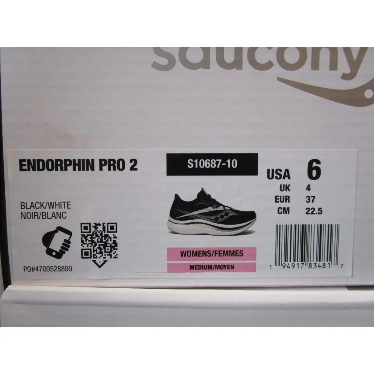 Saucony shoes - Saucony Endorphin Pro 2 - Endorphin Pro - S10687-10 - Black/White 4