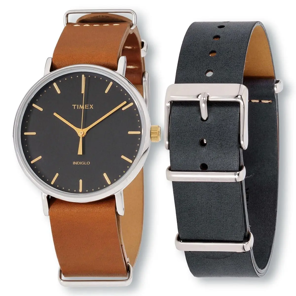 Timex TWG016500 Fairfield Classic Leather Band Watch Set