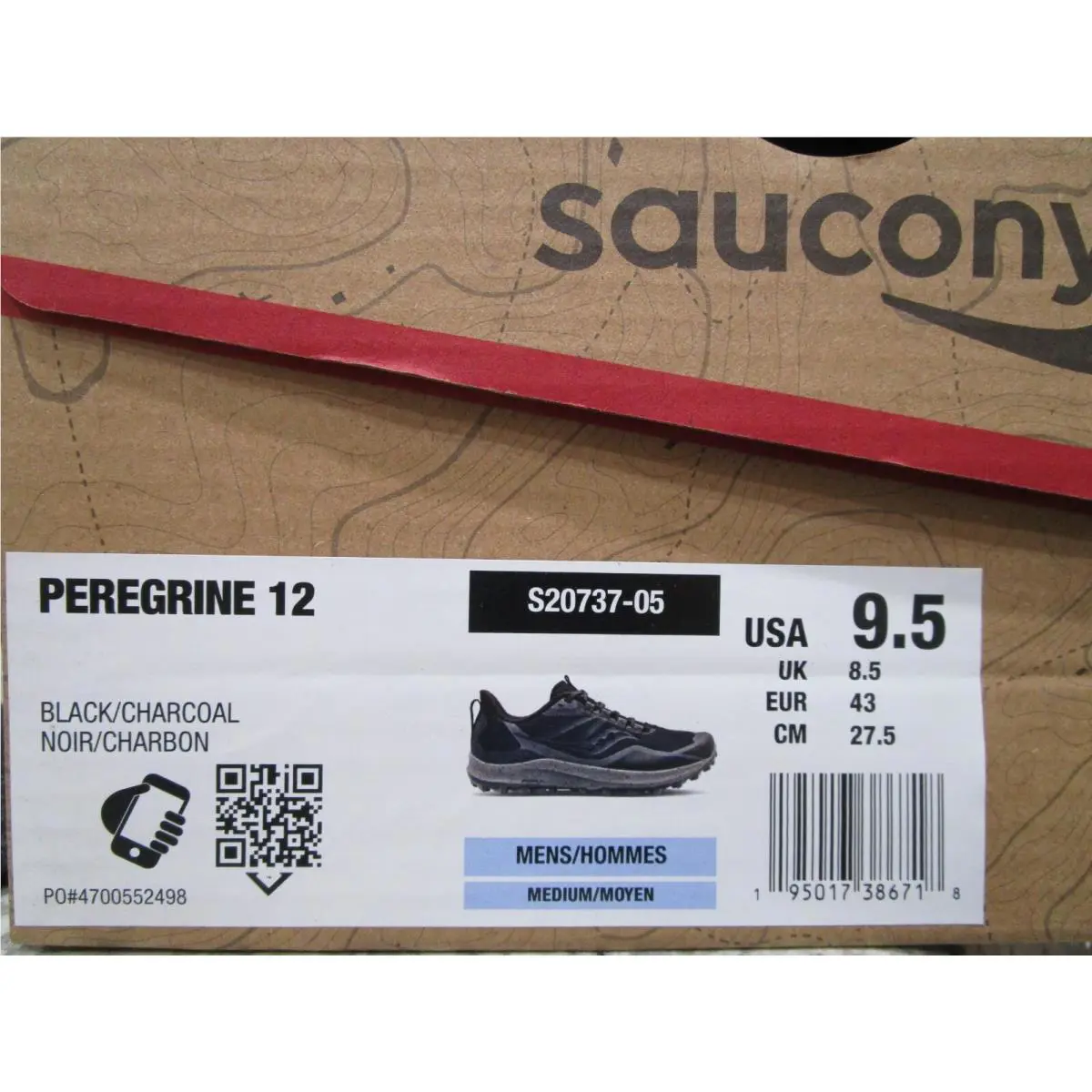 Saucony shoes - Saucony Peregrine 12 - Peregrine - S20737-05 - Black/Charcoal 5