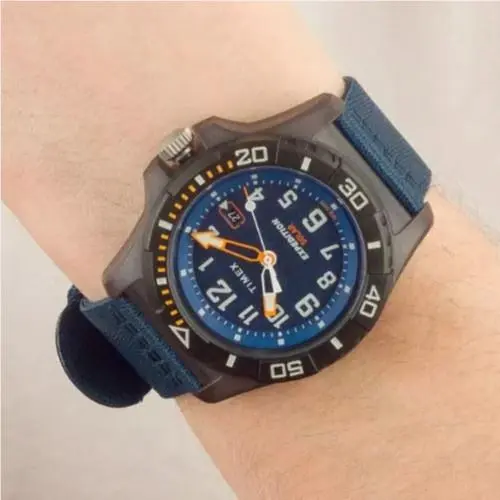 Timex Expedition North Freedive Ocean Men`s Solar Blue Dial Watch TW2V40300 - Dial: Blue, Band: Blue