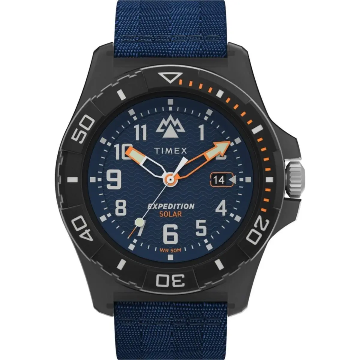 Timex Men`s Watch Expedition North Freedive Ocean Blue Fabric Strap TW2V40300JR - Dial: Blue, Band: Blue
