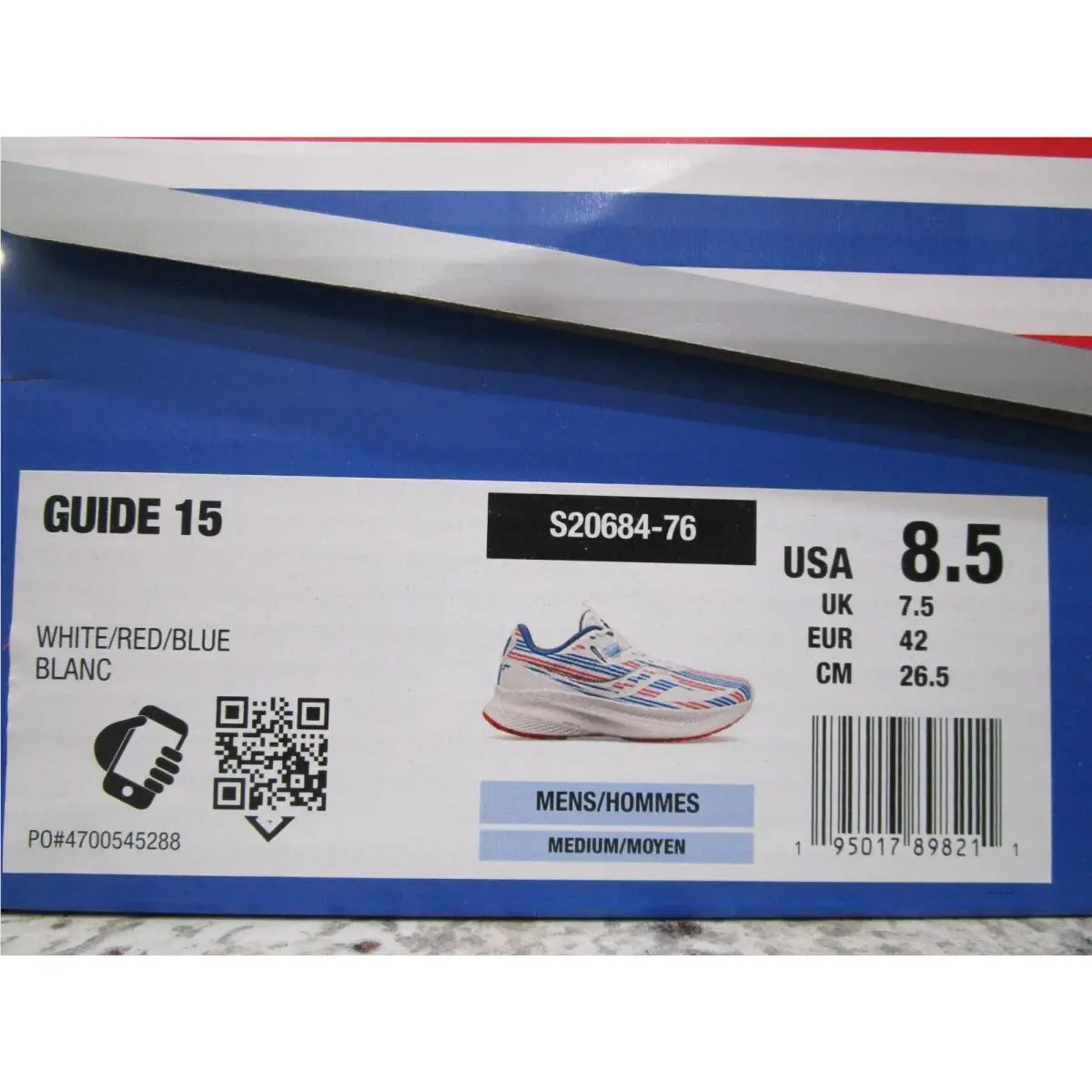 Saucony shoes - S2068476 - S20684-76 - White/Red/Blue 4
