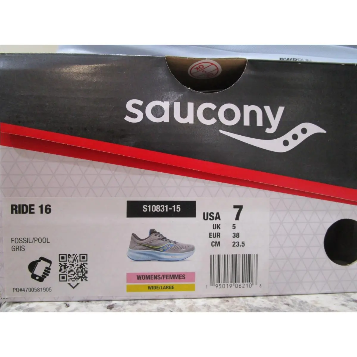 Saucony shoes - Saucony Ride 16 - Ride - S10831-15 - Fossil/Pool 4