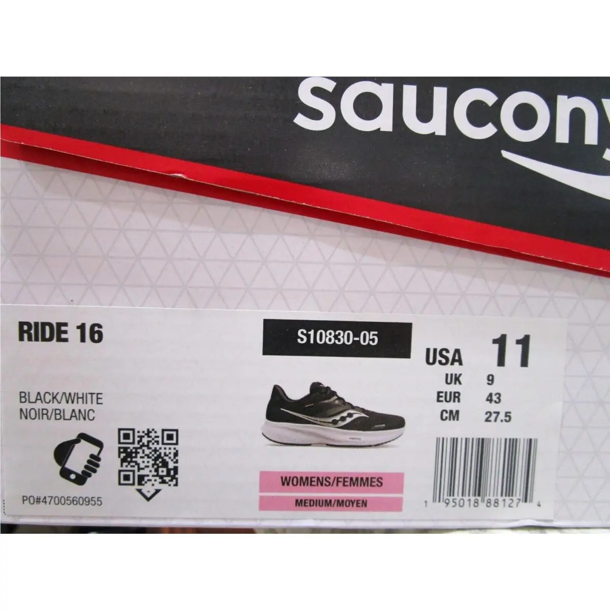 Saucony shoes - Saucony Ride - Ride - S10830-05 - Black/White 4