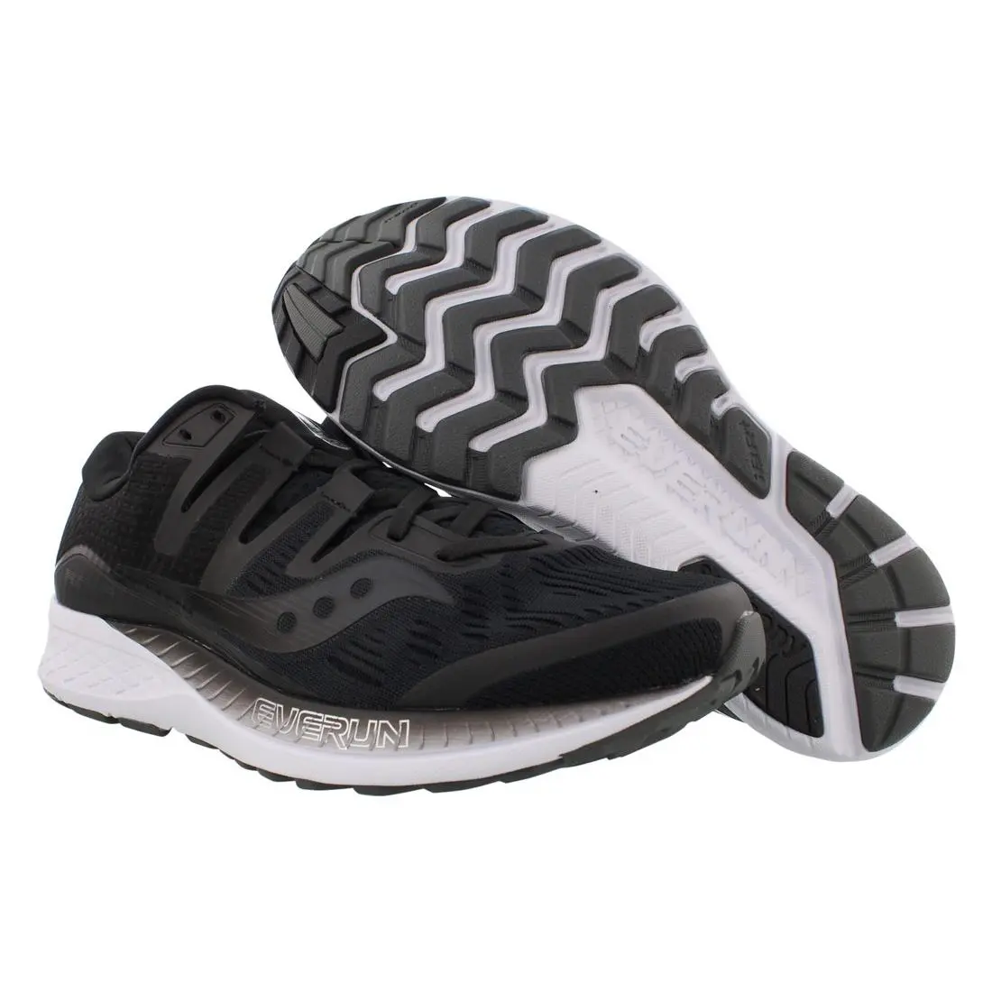 Saucony Ride Iso Wide Mens Shoes Size 11.5 Color: Black - Black, Main: Black