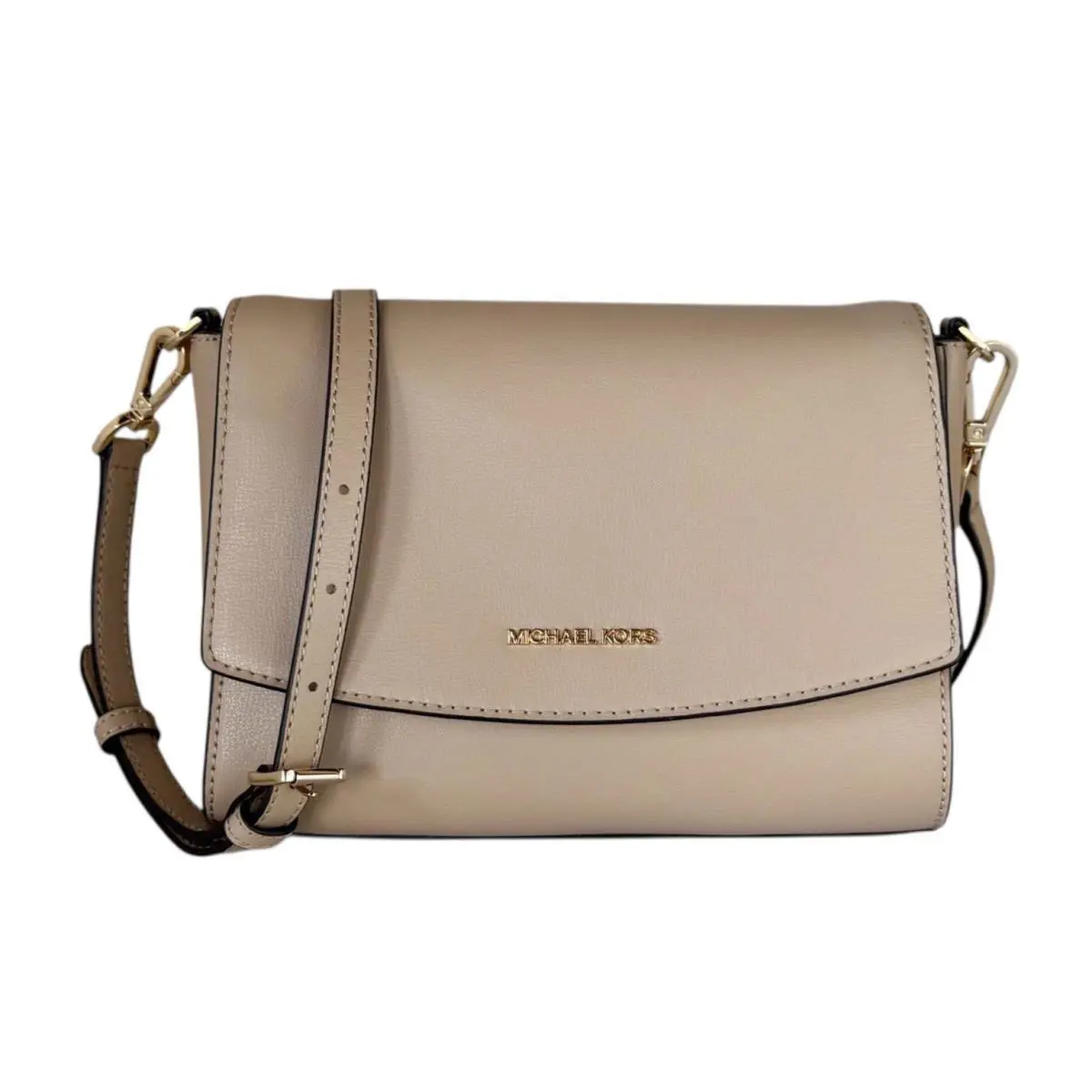 Michael Kors Ellis Medium Flap Shoulder Crossbody Bag Bisque