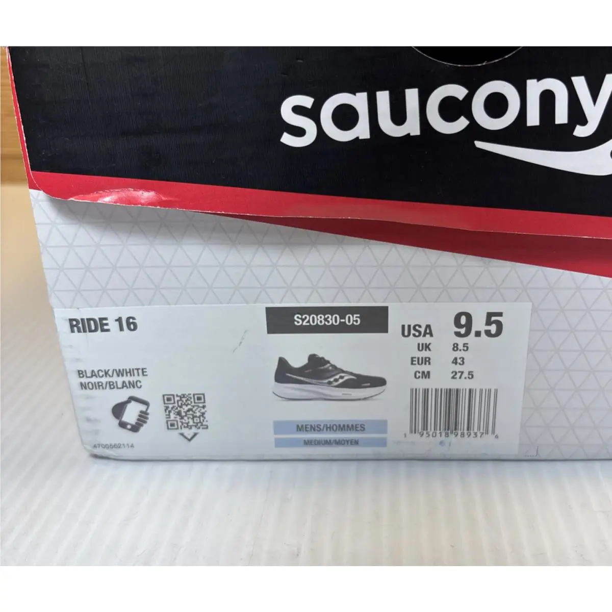 Saucony shoes - Saucony Ride 16 - Ride - S20830-05 - Black/White 7