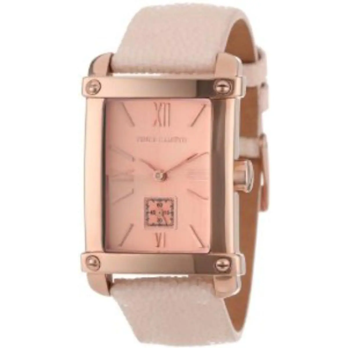 VC/5010RGPK Womens Stainless Steel Watch Rose Leather Band Pink by Vince Camuto