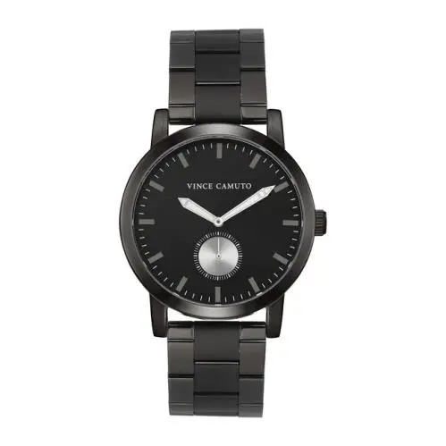 The Cadet VC/1118SVBK Men`s 44mm Blacktone S/steel Watch by Vince Camuto