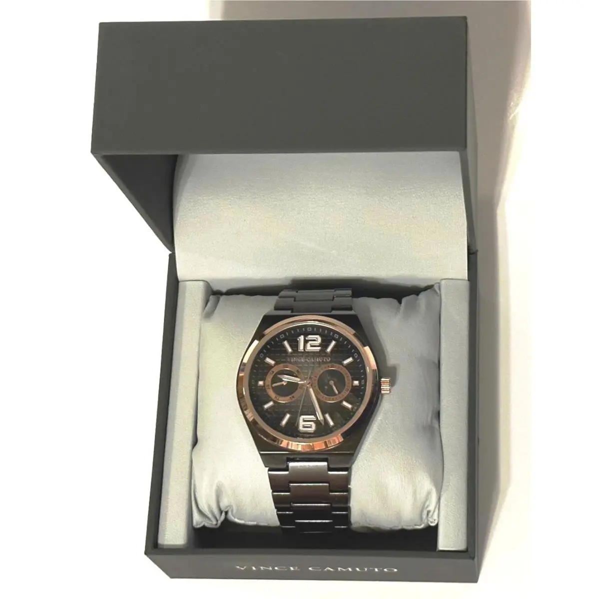 Black Dial Men`s Watch - VC8055DGRT - Box by Vince Camuto