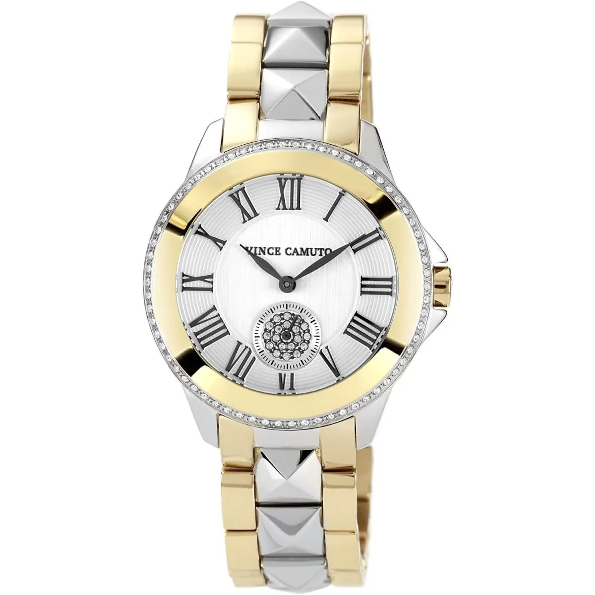 Women`s VC/5049 Swarovski Crystal Gold Silver Stainless Steel Tone by Vince Camuto