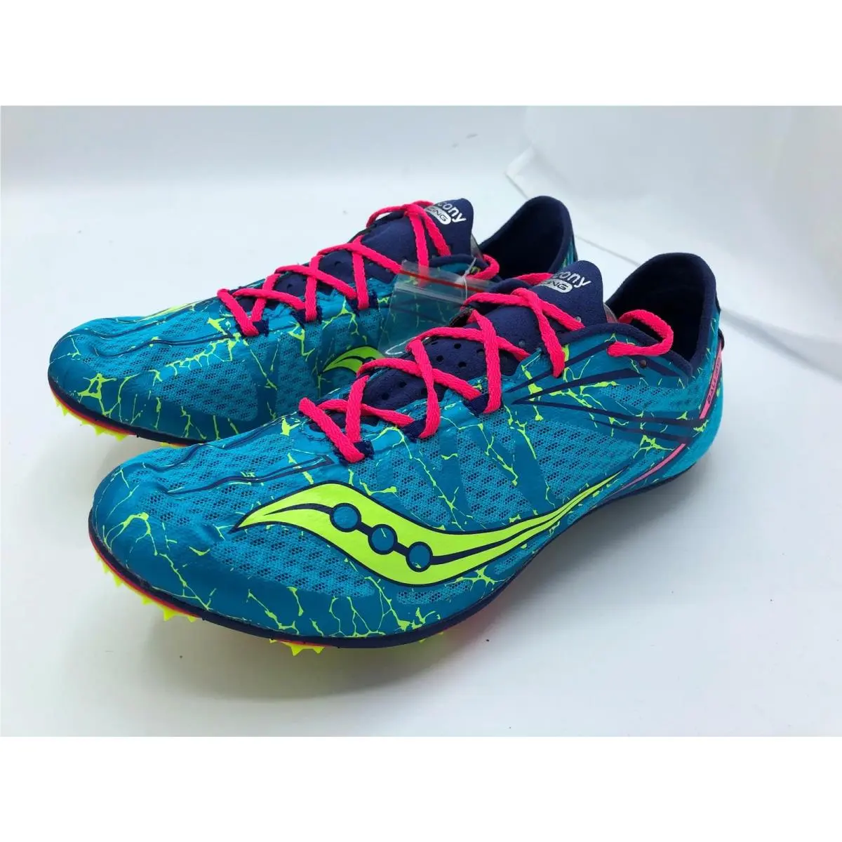 Saucony Women`s Ballista Racing Spike 2130 Blue/pink Size 10.5M