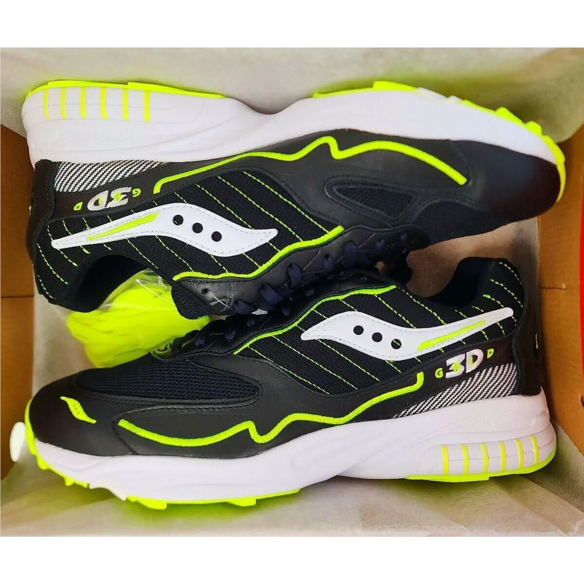 Saucony shoes - Saucony 3D Grid Hurricane - Grid Hurricane - S70646-6 - Black/White 5