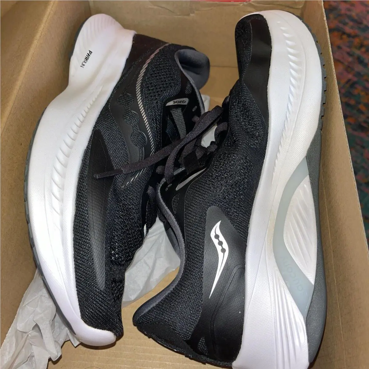 Saucony Guide 15 Women`s Running Shoes Black White US 9.5 S10685-05