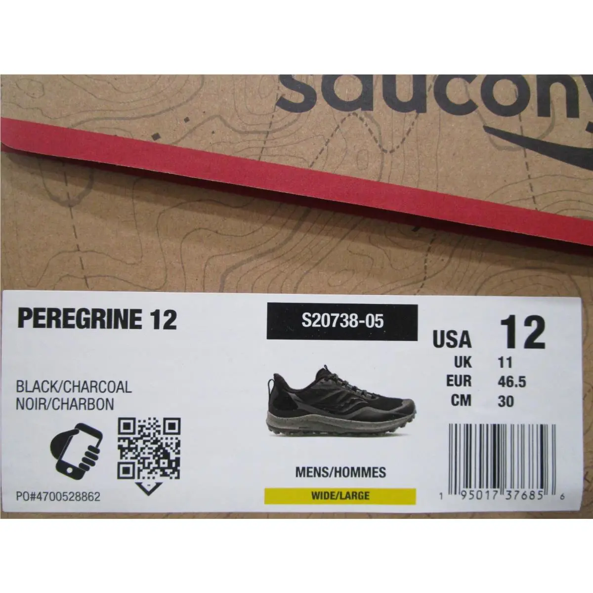 Saucony shoes - Saucony Peregrine 12 - Peregrine - S20738-05 - Black/Charcoal 5