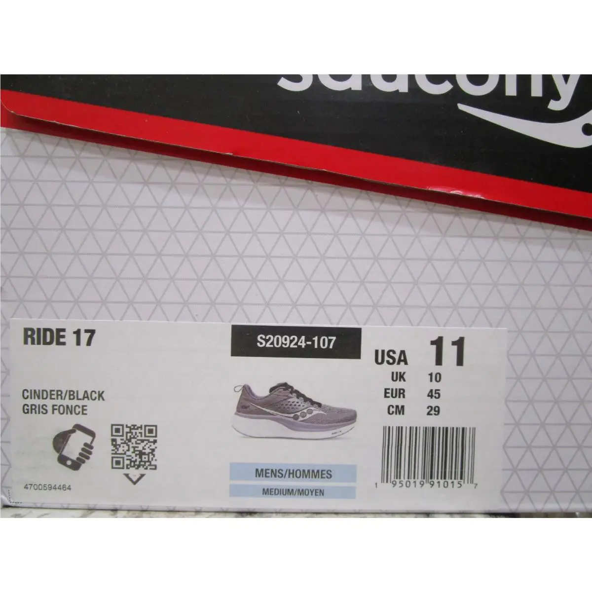Saucony shoes - Saucony Ride 17 - Ride - S20924-107 - Cinder/Black 4