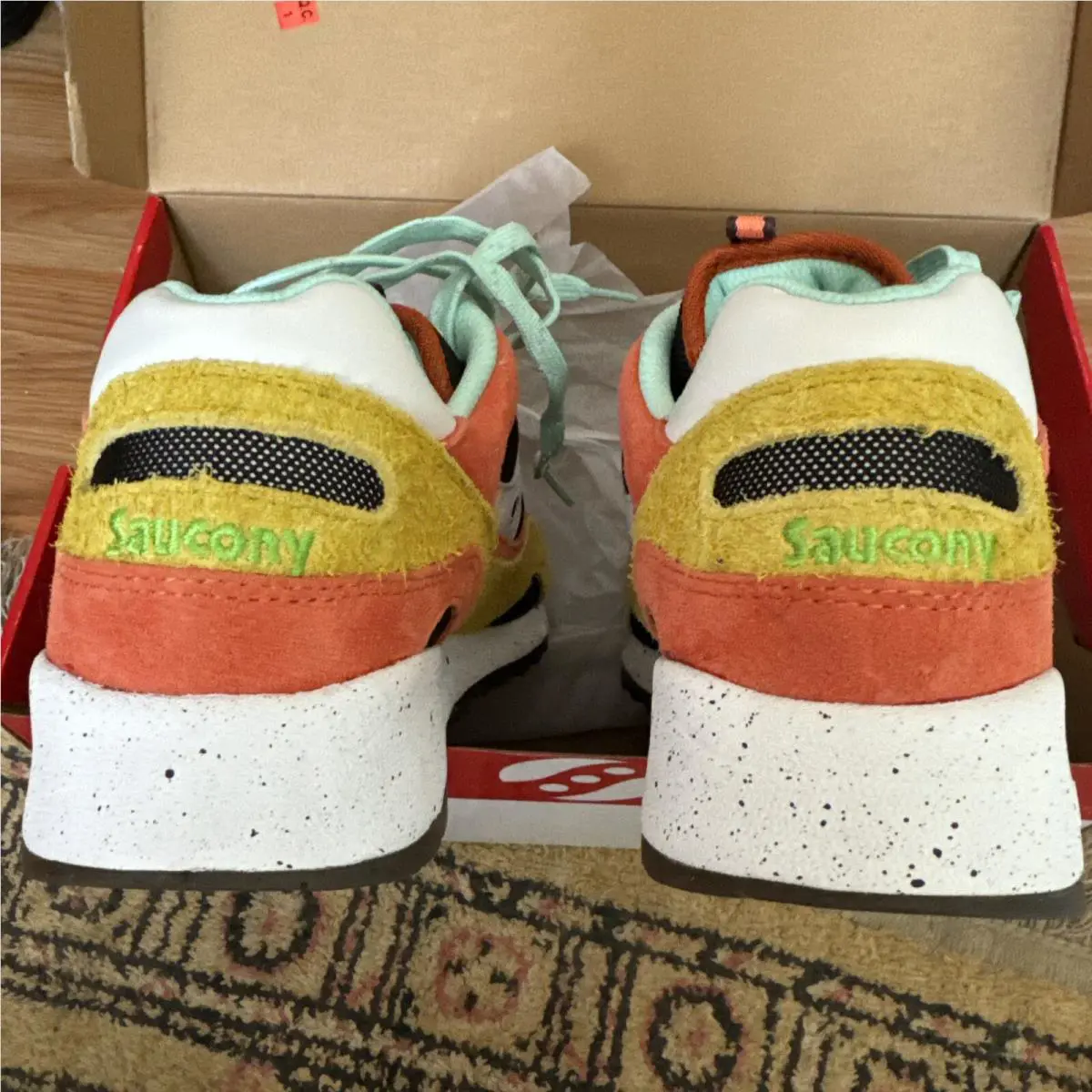 Saucony shoes - Saucony Shadow 6000 - Shadow - S70745-1 - Coral/mustard 4