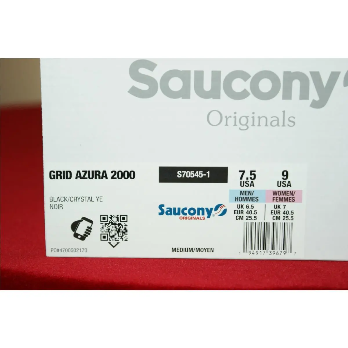 Saucony shoes - Saucony GRID AZURA - GRID AZURA - S70545-1 - Black Crystal YE Noir (greyish) (UPC: 194917396797) 10