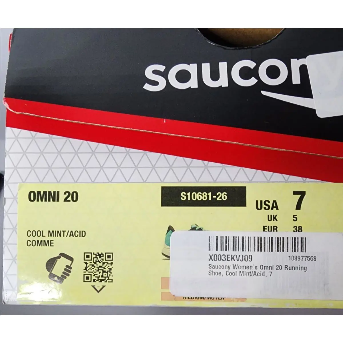 Saucony shoes - Saucony Omni 20 - Omni - Saucony Omni 20 - Cool Mint/Acid (UPC: 195017540431) 4
