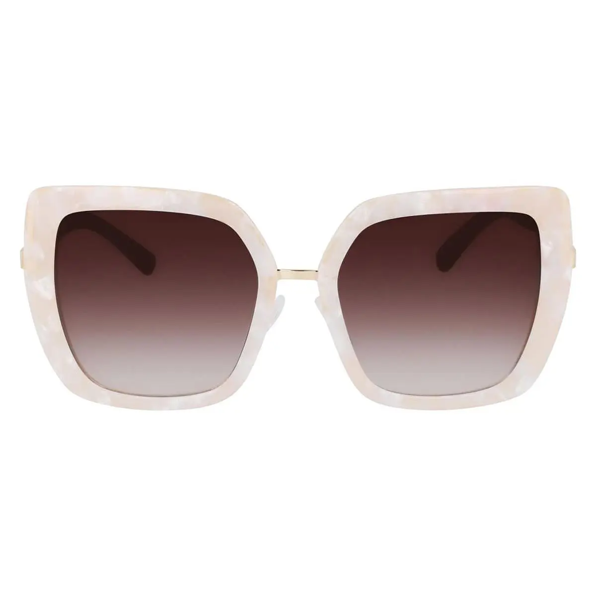 Anne Klein AK7095 Sunglasses Women Ivory Marble 57mm