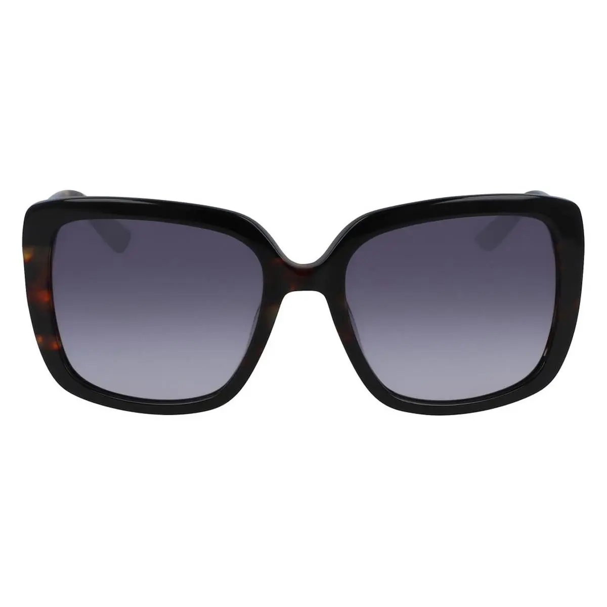 Anne Klein AK7066 Sunglasses Black Tortoise Gray Gradient 55