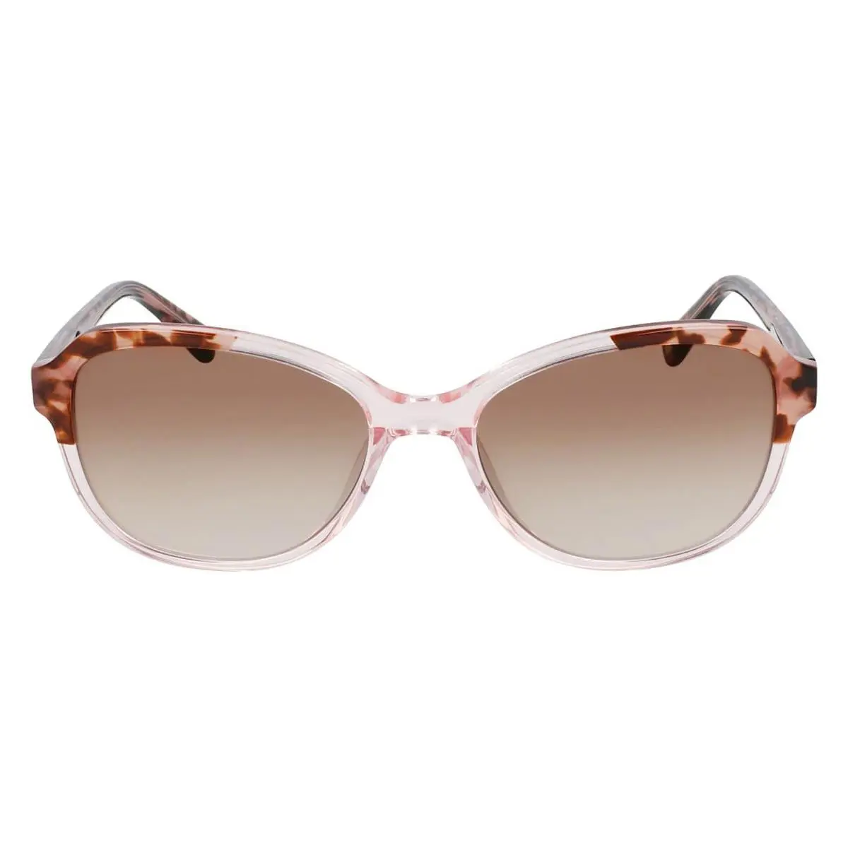 Anne Klein AK7078 Sunglasses Women Blush Crystal Irregular 55