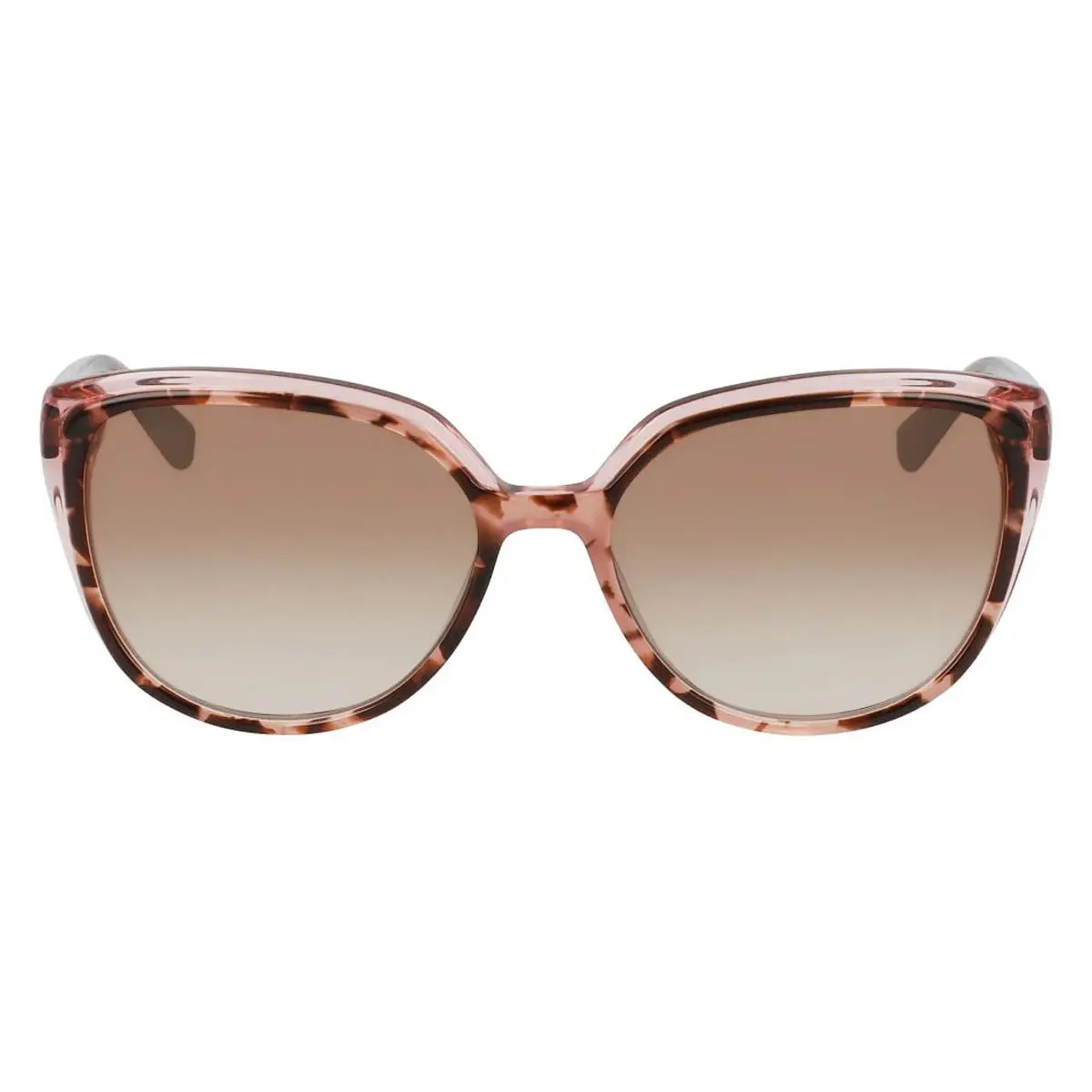 Anne Klein AK7077 Sunglasses Women Blush Tortoise Cat Eye 54