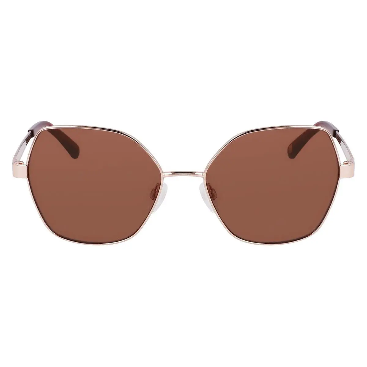 Anne Klein AK7092 Sunglasses Women Rose Gold Geometric 56mm