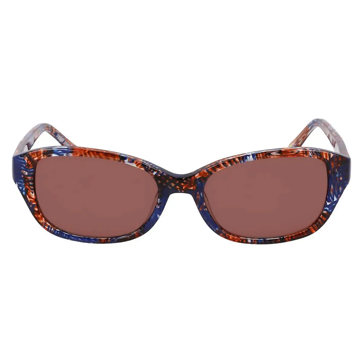 Anne Klein AK7100 Sunglasses Women Navy Plaid 53mm