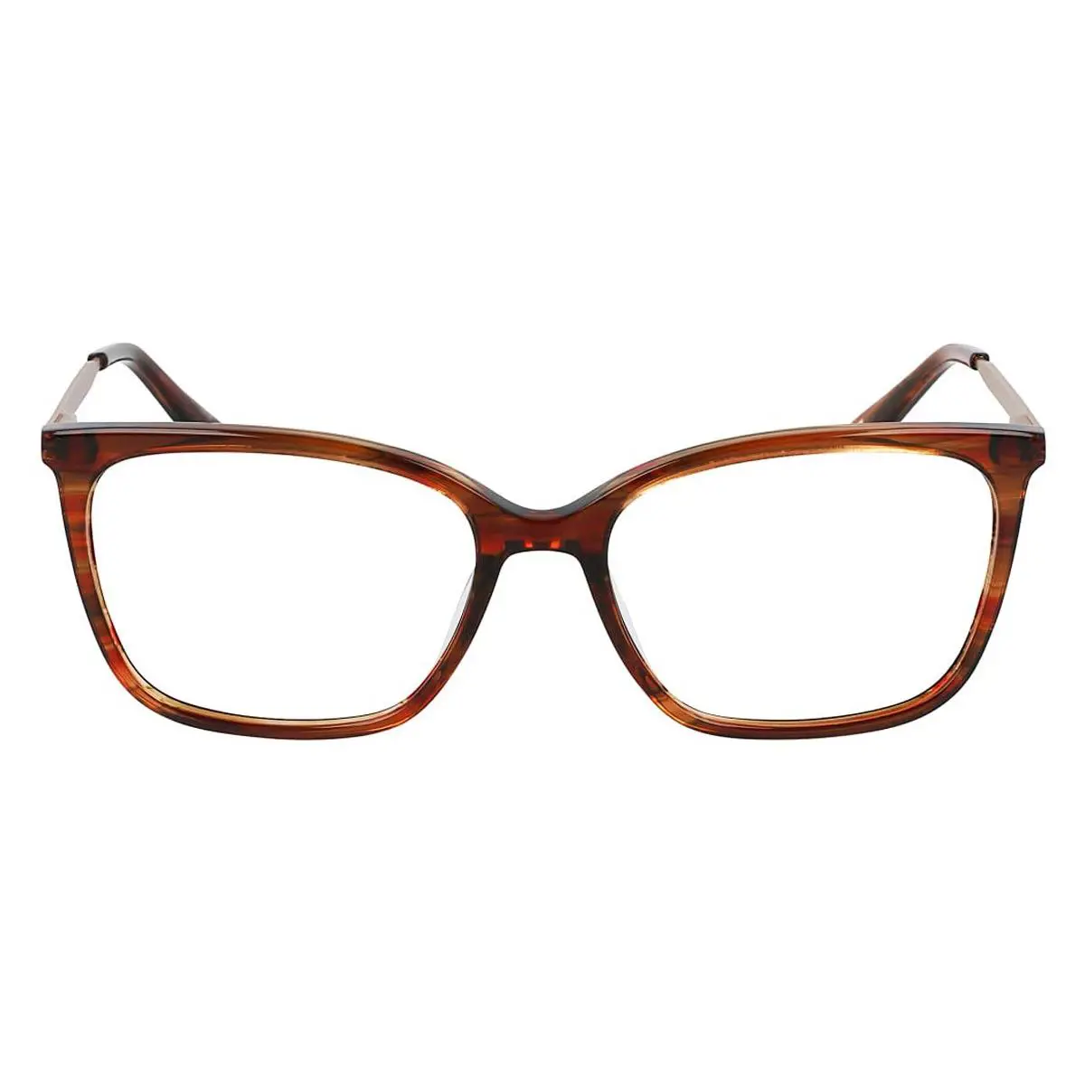 Anne Klein AK5095 Eyeglasses Women Mocha Horn Square 56mm