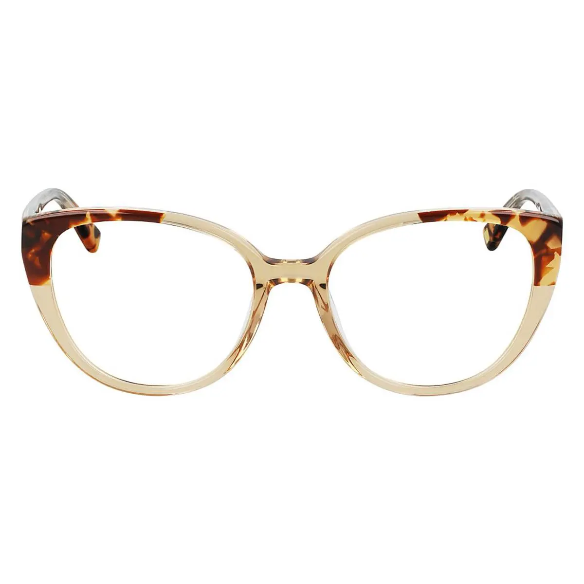 Anne Klein AK5092 Eyeglasses Women Mocha Crystal Cat Eye 52mm - Frame: Mocha Crystal, Lens: Demo