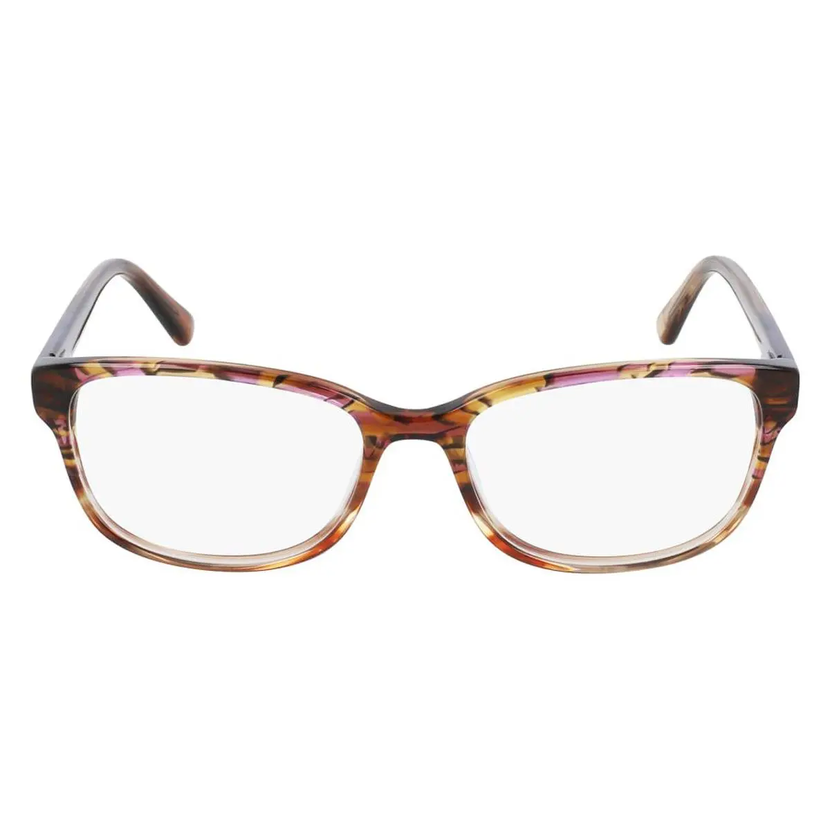 AK5086 Eyeglasses Women Plum Animal Rectangle 52mm by Anne Klein