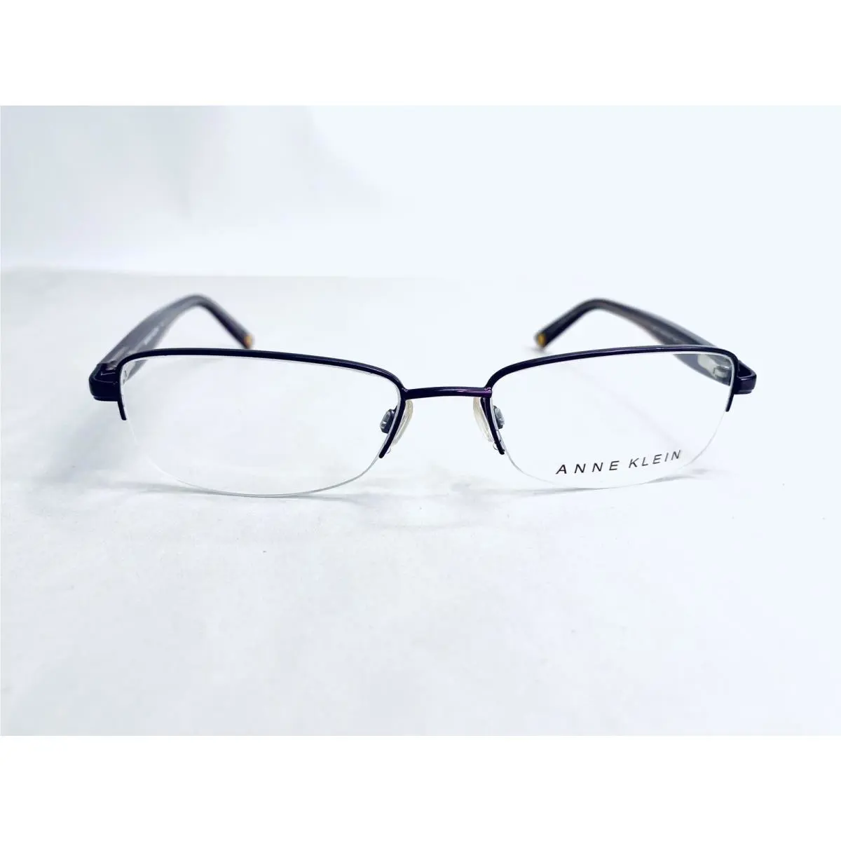Anne Klein Purple Metal Half Rim Glasses AK5012 505 Plum 53 17 140