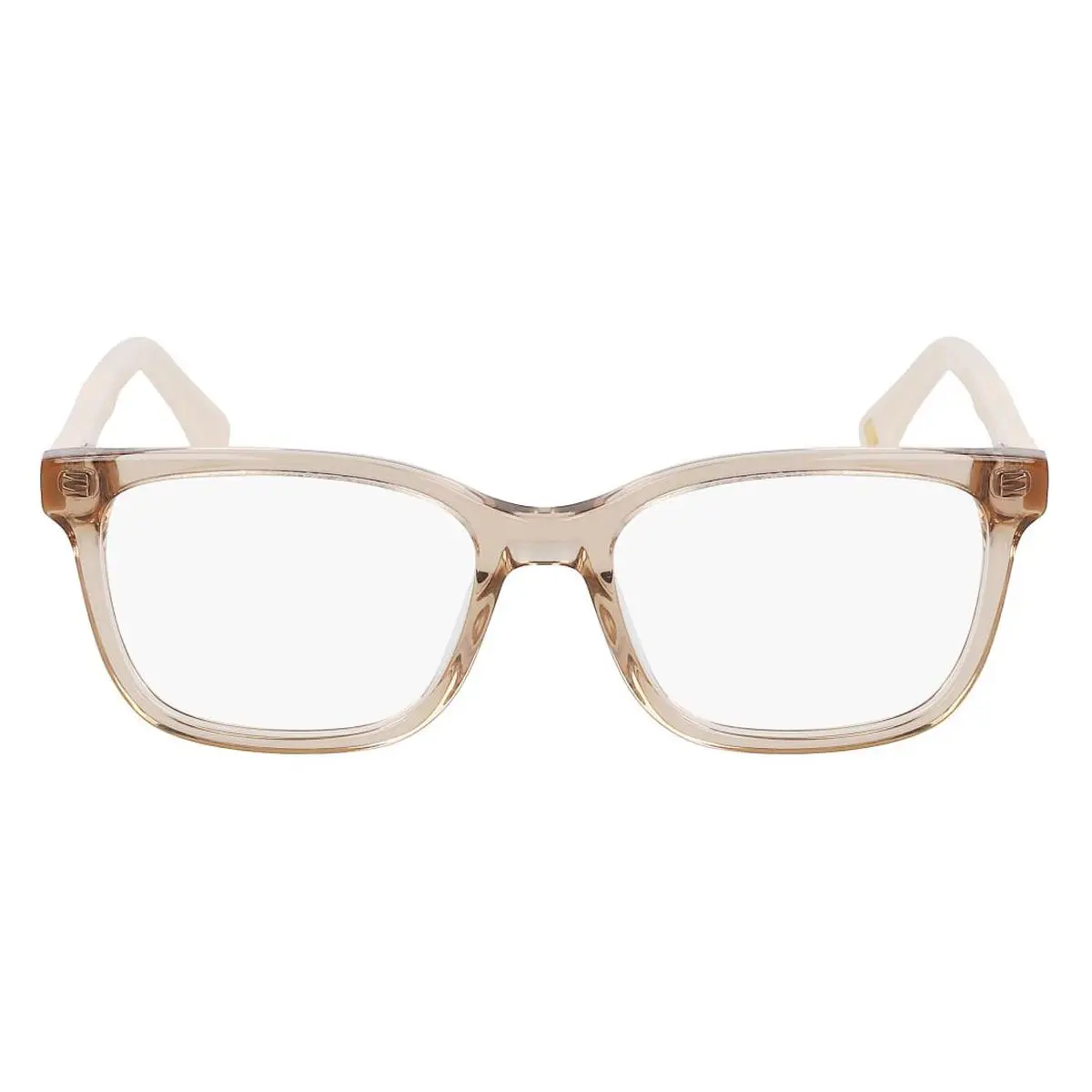 Anne Klein AK5100 Eyeglasses Women Taupe Crystal Square 52mm - Frame: Taupe Crystal, Lens: Demo