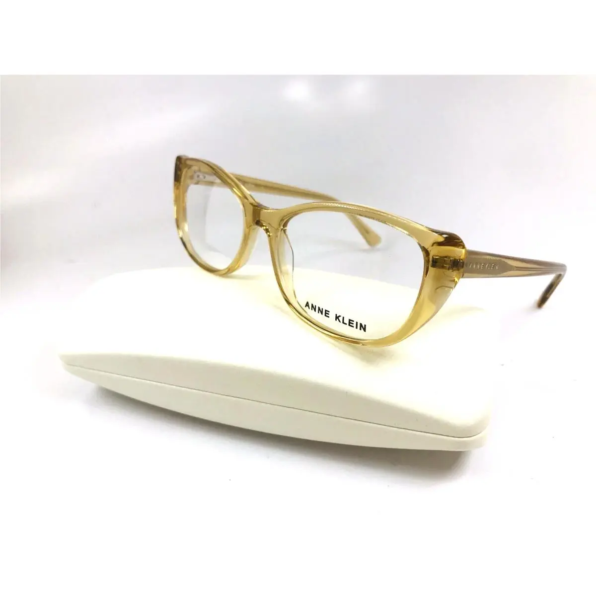 AK5070 727 Honey Crystal Eyeglasses 52mm with Case by Anne Klein