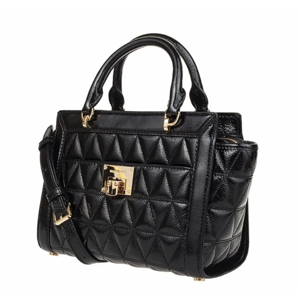 Michael Kors Karla Gold Embossed Small EW Satchel Small Woman’s Crossbody