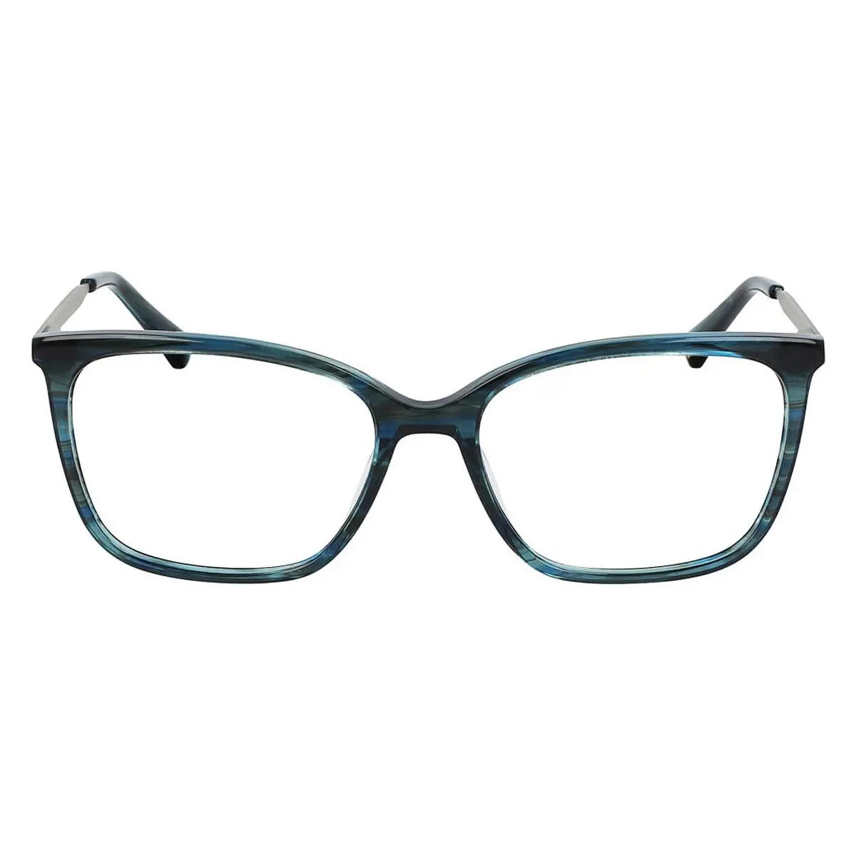 Anne Klein AK5095 Eyeglasses Women Navy Horn Square 56mm