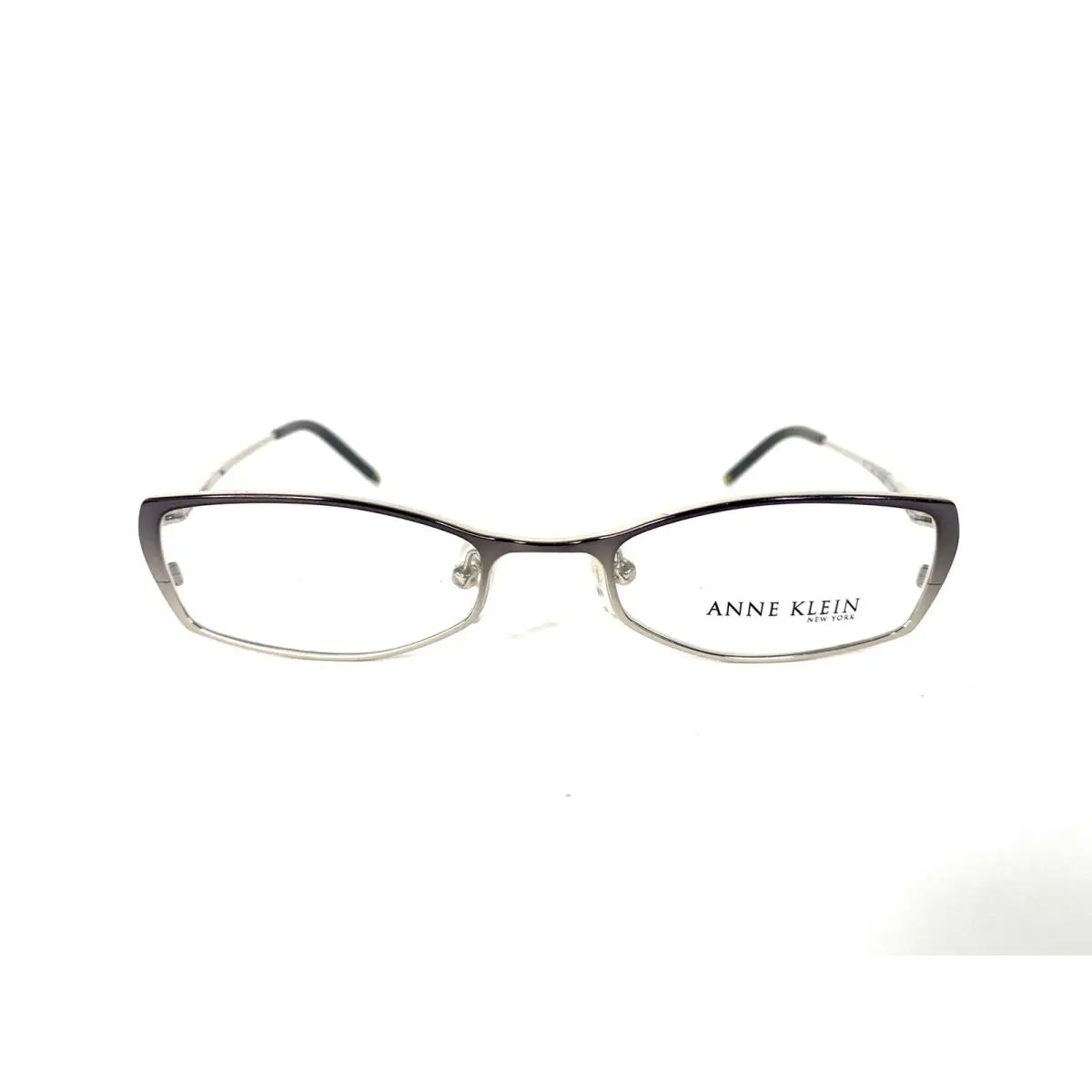 Anne Klein NY Dark Silver Metal Cat Eye Glasses Akny 9084 48 18 135