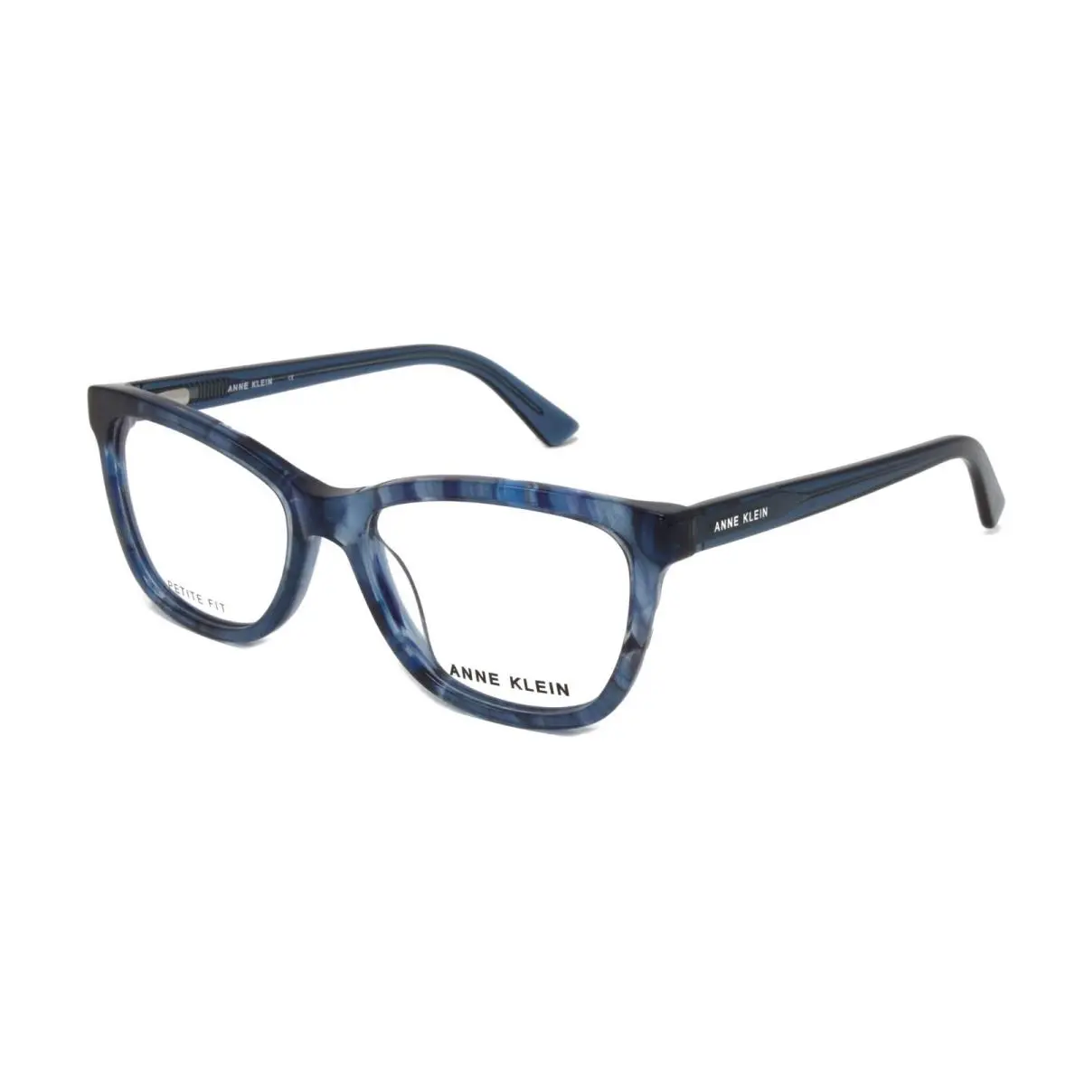Women`s Eyeglasses AK5074 400 Blue Horn 51mm Plastic Optical Frame by Anne Klein