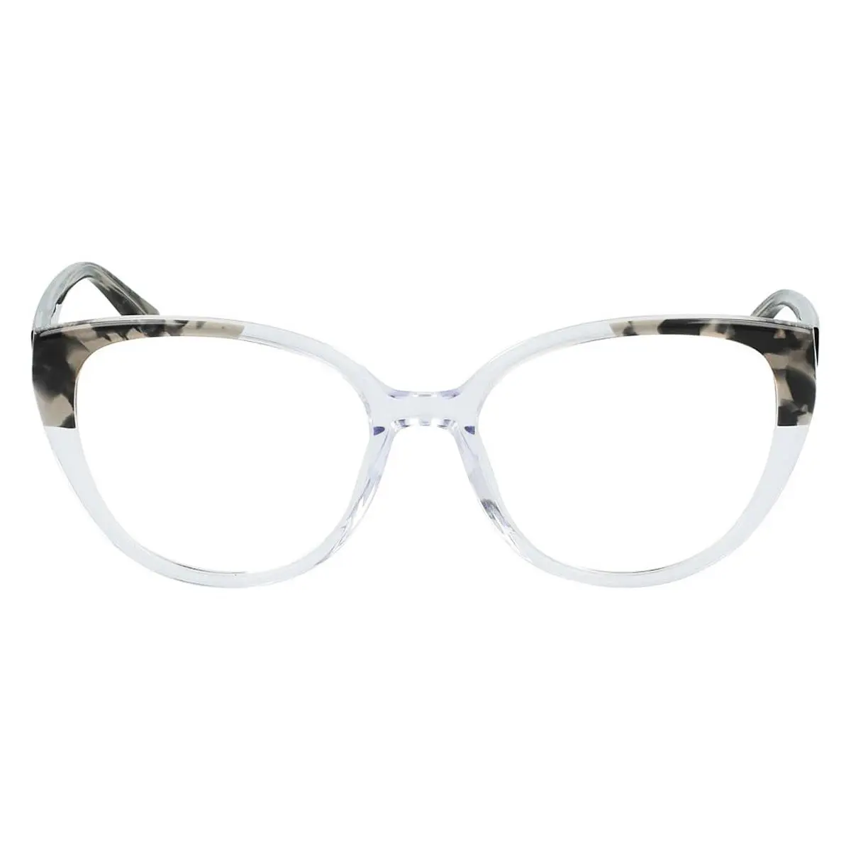 Anne Klein AK5092 Eyeglasses Women Gray Crystal Cat Eye 50mm