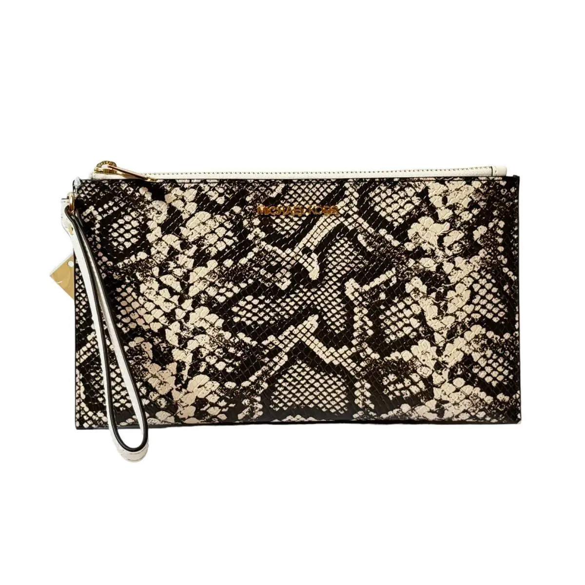 Jet Set Travel Large Clutch Wristlet Exotic Natural/light Cream by Michael Kors
