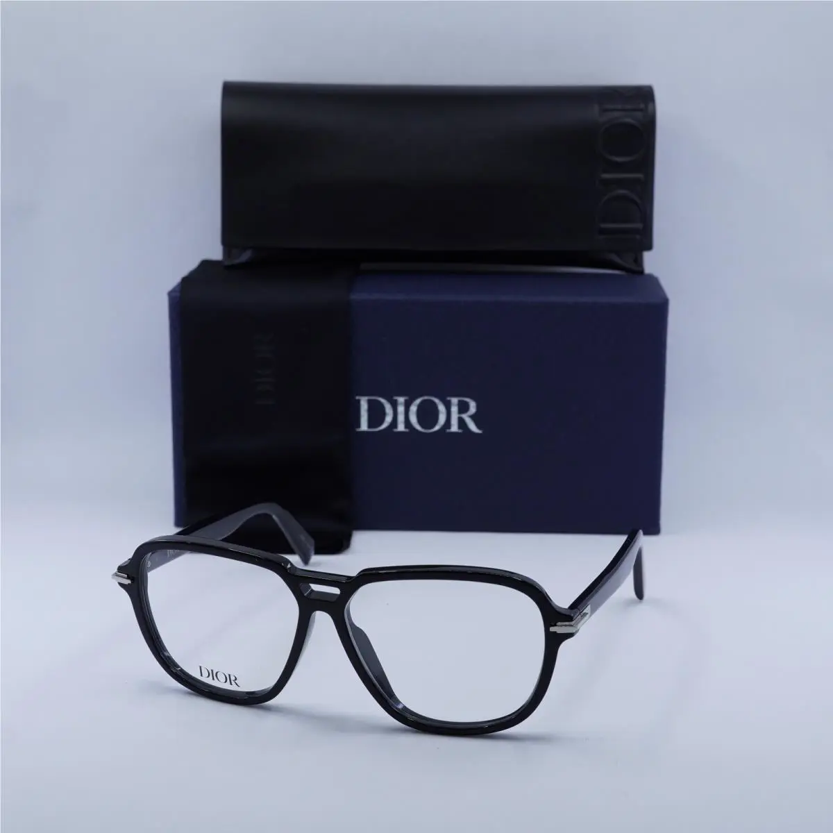 Dior Diorblacksuito AI 1000 Shiny Black 57mm Eyeglasses
