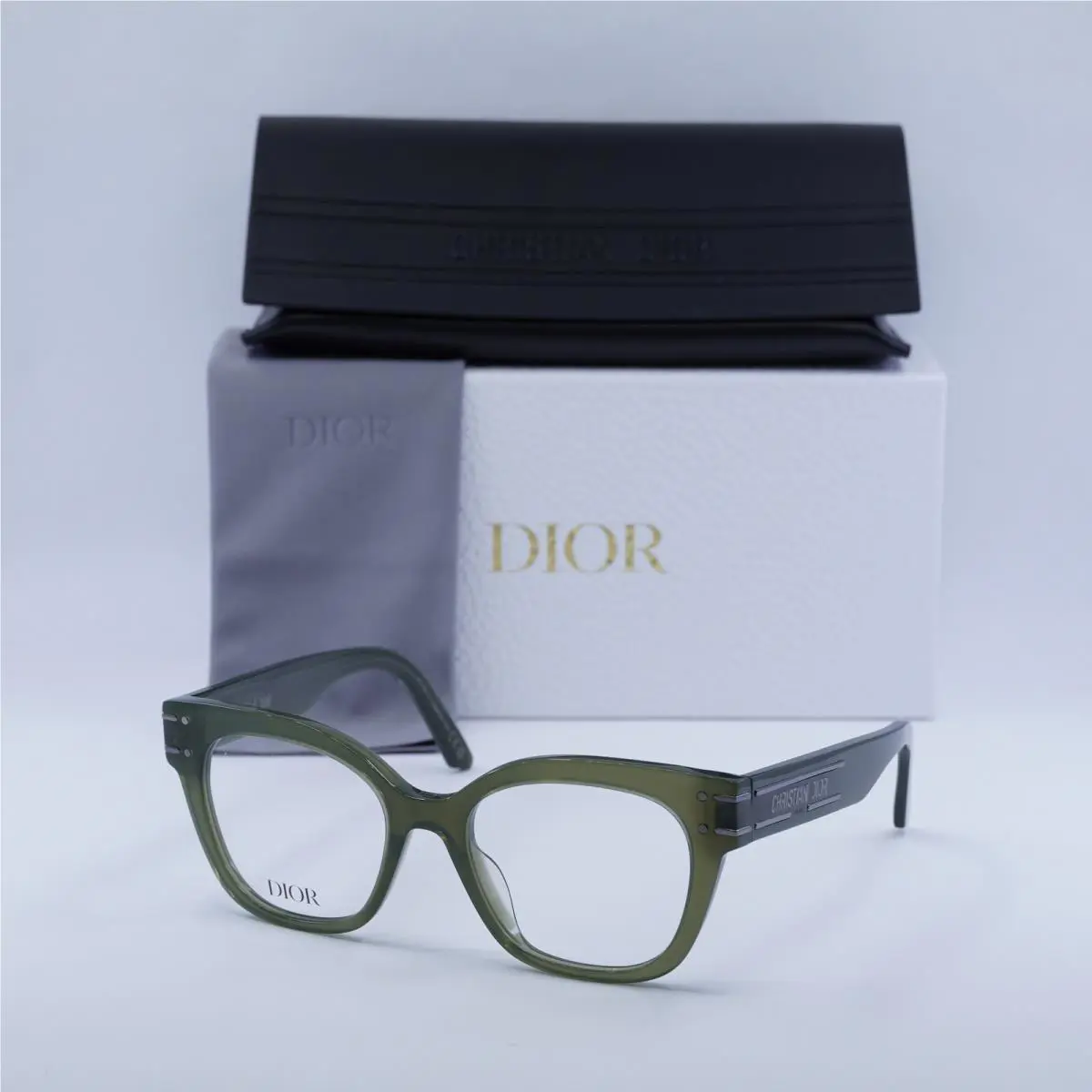 signatureo B2I 5500 Shiny Dark Green 51mm Eyeglasses by Dior