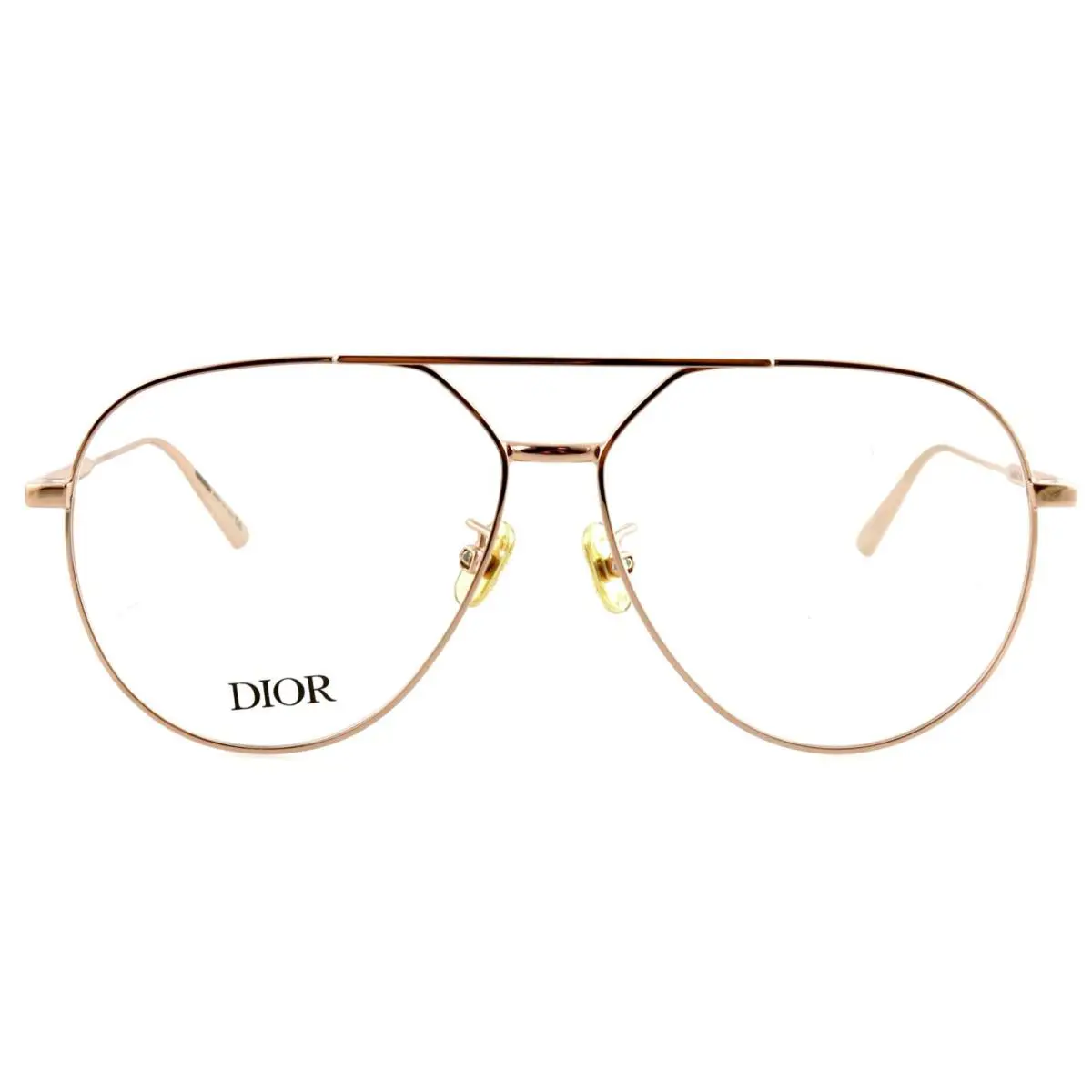 Gemdioro AU E000 58mm Rose Gold Aviator Eyeglasses Frames Italy Unisex by Dior