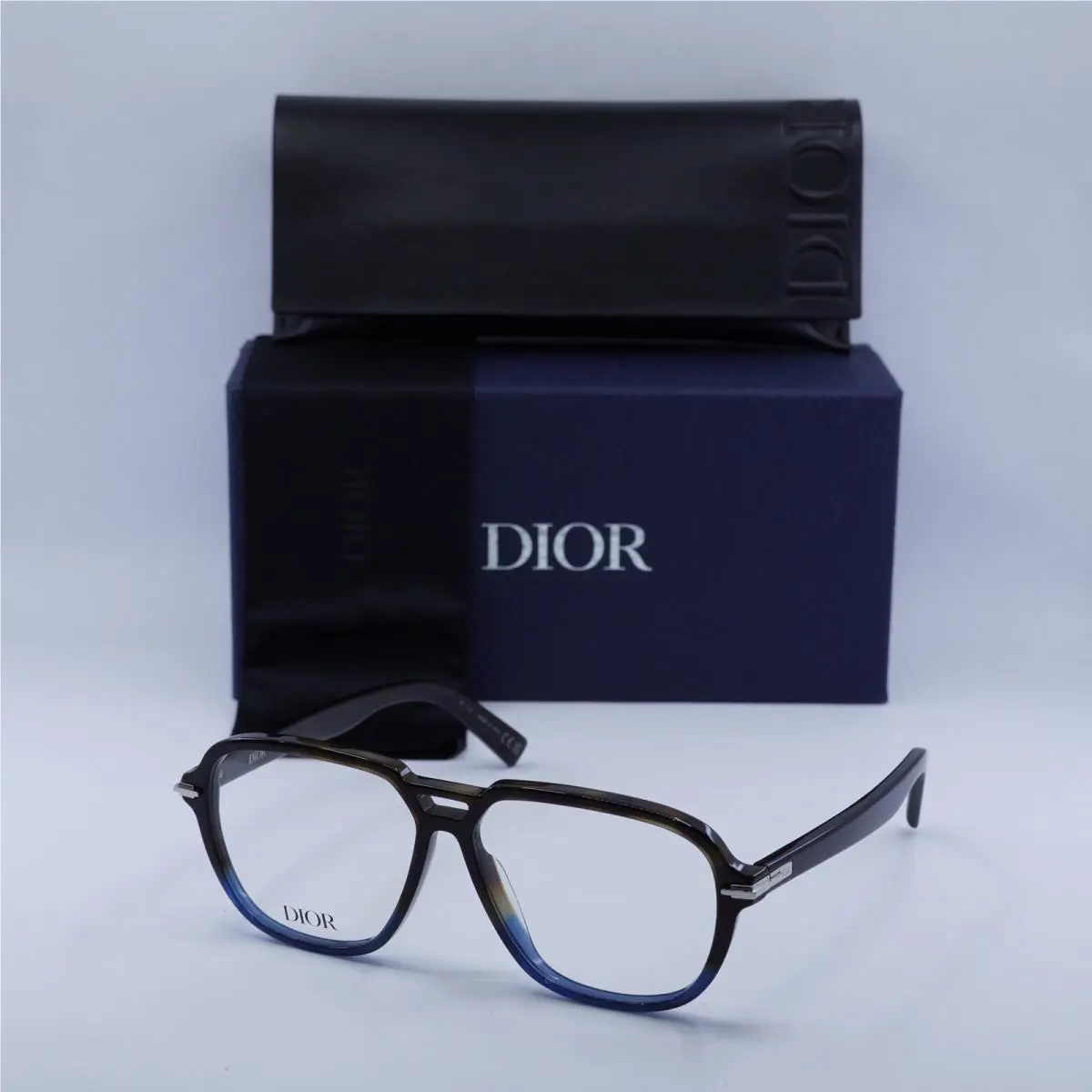 Dior Diorblacksuito AI 2800 Havana/blue 57mm Eyeglasses