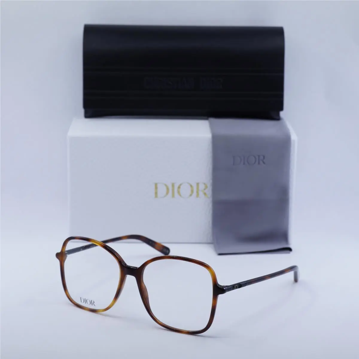 Dior Mini CD O B2I 2600 Shiny Light Havana 55mm Eyeglasses