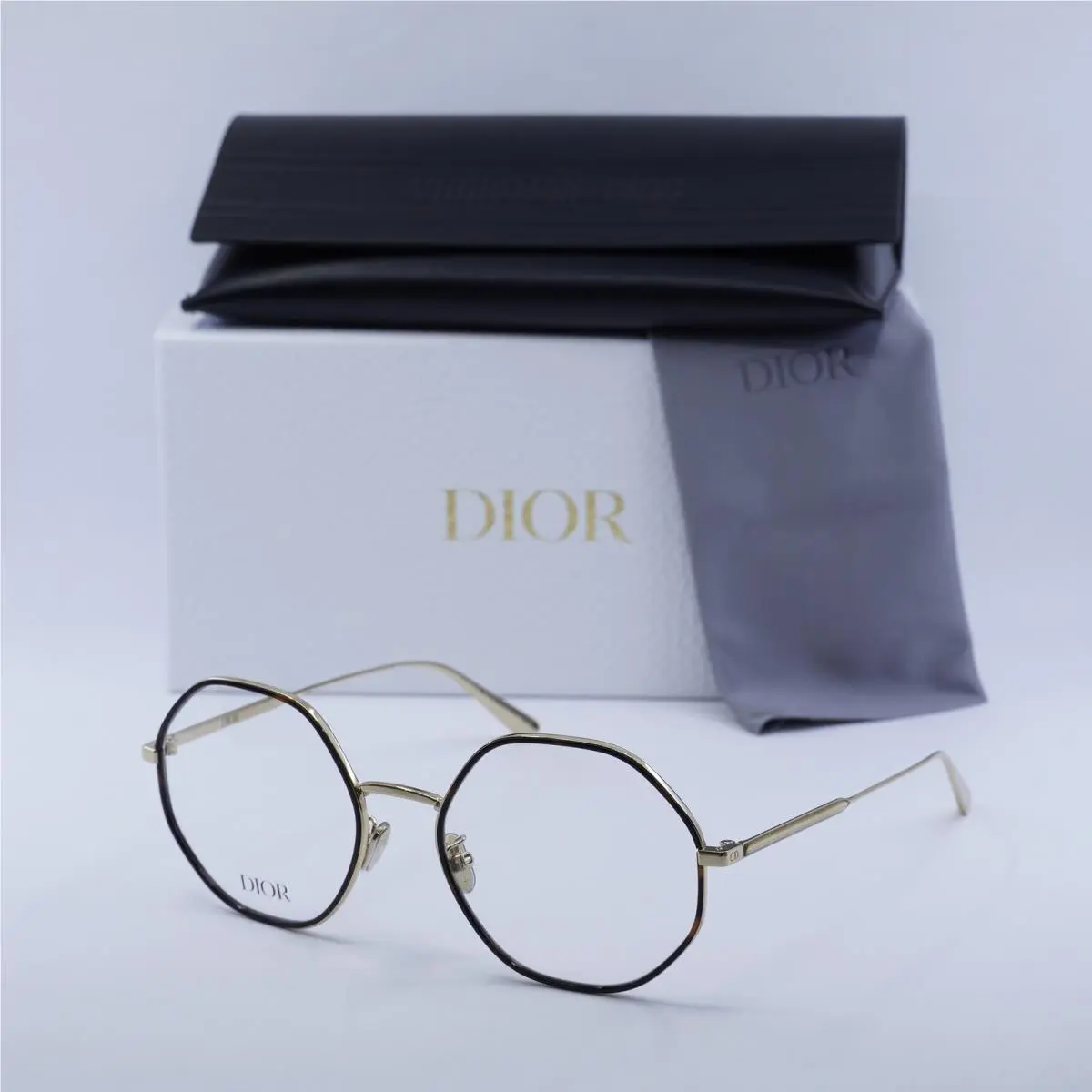 Dior Gemdioro R2U A000 Shiny Endura Gold/havana 55mm Eyeglasses