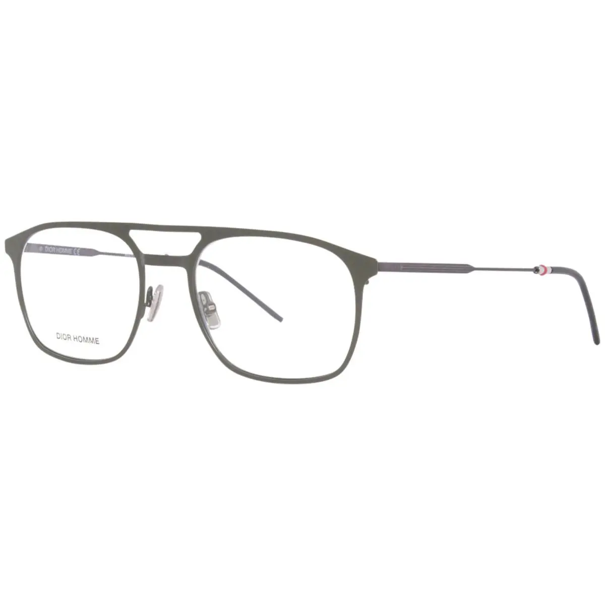 Dior Homme Dior0225 2QT Eyeglasses Men`s Matte Khaki Full Rim Optical Frame 54mm - Frame: Green