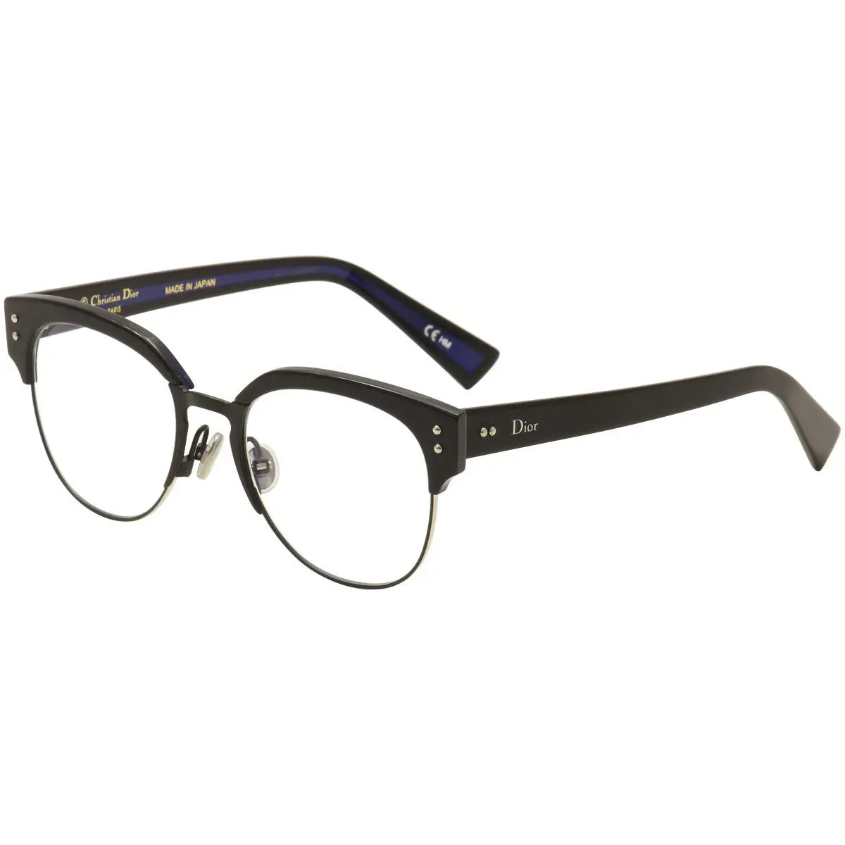 Christian Dior Eyeglasses Exquiseo-2 2XB Black/bluet Titanium Optical Frame 50mm - Frame: Black